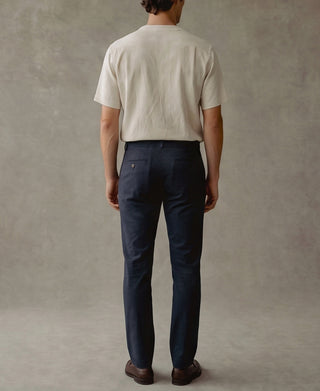 Casual Stretch Cotton-Blend Tapered Pants