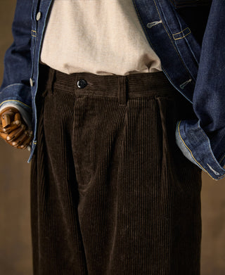 mannequin shot of 1960s Double Pleated Corduroy Trousers