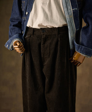 mannequin shot of 1960s Double Pleated Corduroy Trousers