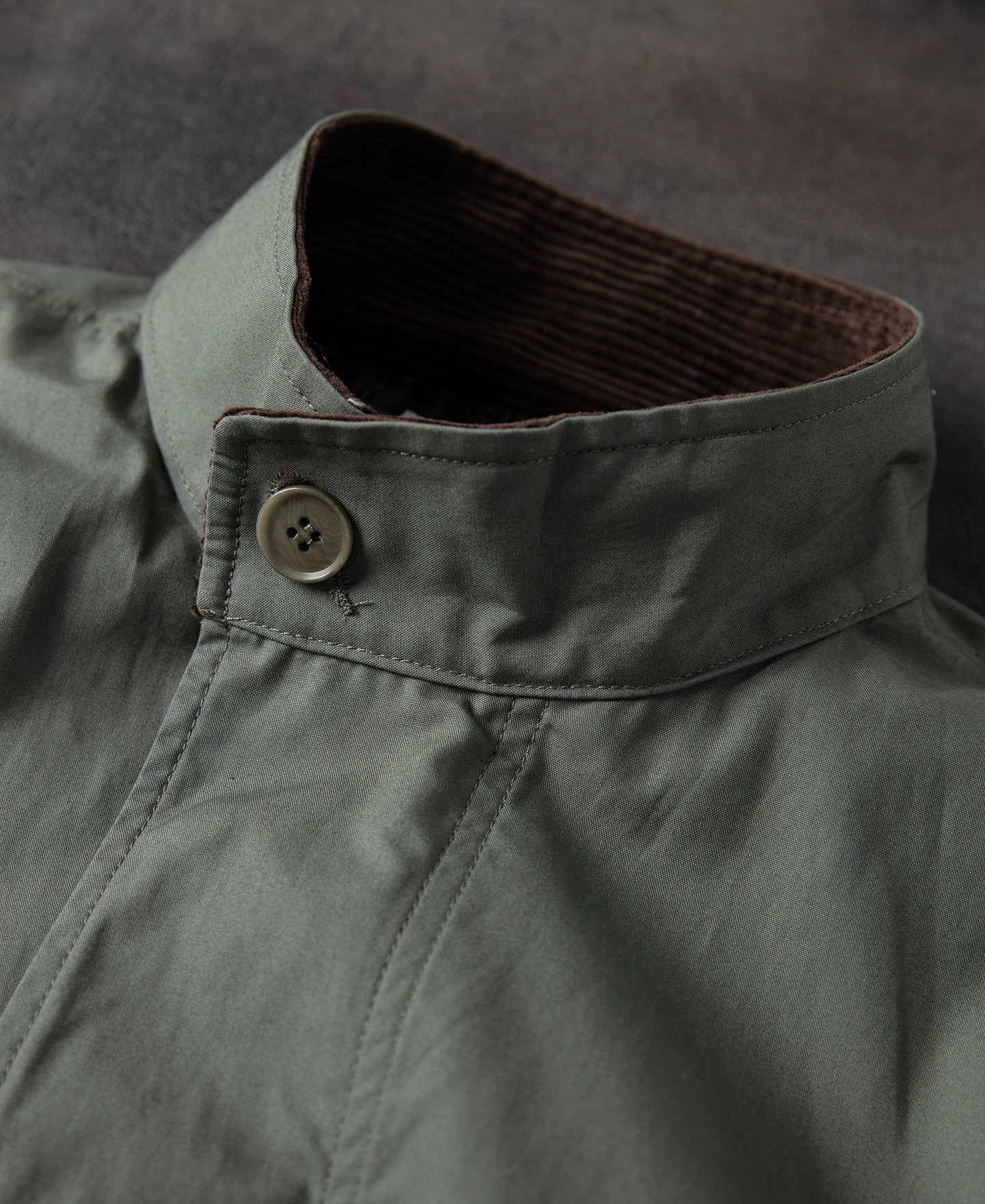 M-65 Salt Shrinkage Cotton Poplin Short Parka - Olive | Time