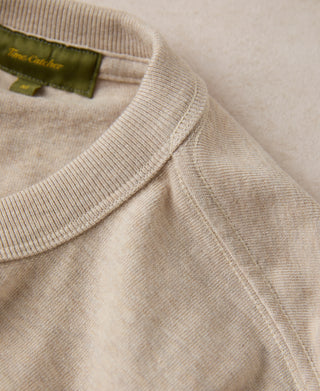 neckline detail of 1930s Loopwheel Cotton Henley Shirt