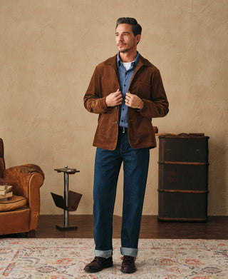 overview of 1940s French Corduroy Chore Coat
