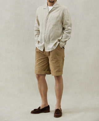 overview of 1950s Italian Collar Linen Shirt