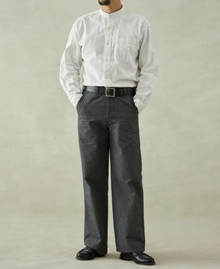 overview of Black Chambray Work Pants