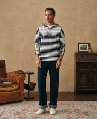 overview of Classic Fit Breton Stripe Cotton Jersey Hoodie