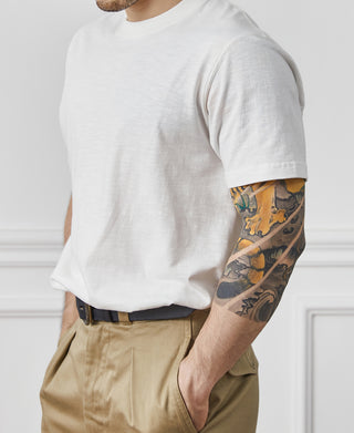 overview of Classic Fit Loopwheel Slub Cotton T-Shirt