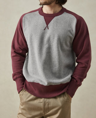 overview of Contrast-Tipped Loopwheel Crewneck Sweatshirt