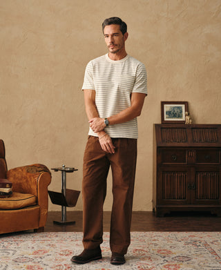 Overview of Heavyweight Cotton Striped Pocket T-shirt