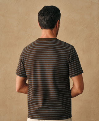 Overview of Heavyweight Cotton Striped Pocket T-shirt