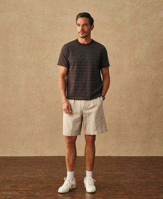 Overview of Heavyweight Cotton Striped Pocket T-shirt