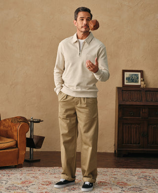 overview of Heavyweight Quarter-Zip Collar Sweatshirt