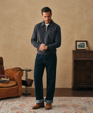 overview of Heavyweight Quarter-Zip Collar Sweatshirt