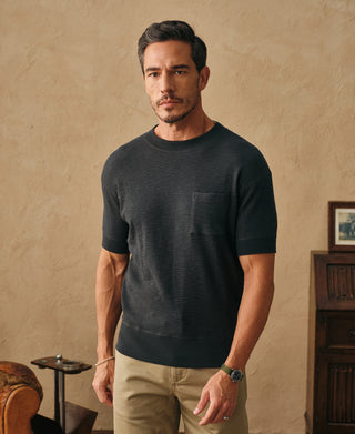 Overview of Honeycomb Waffle Knit T-Shirt