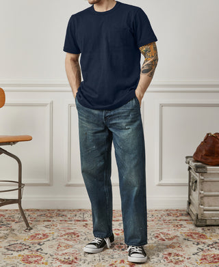 overview of Classic Fit Loopwheel Slub Cotton Pocket T-Shirt