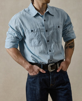 overview of Military Wash Chambray Workshirt
