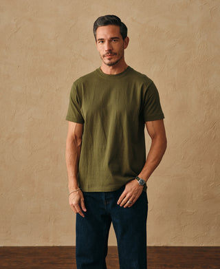 overview of Regular Fit Heavyweight Tubular Jersey T-Shirt