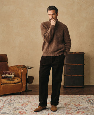 overview of Roll Neck Pure Wool Fisherman Sweater