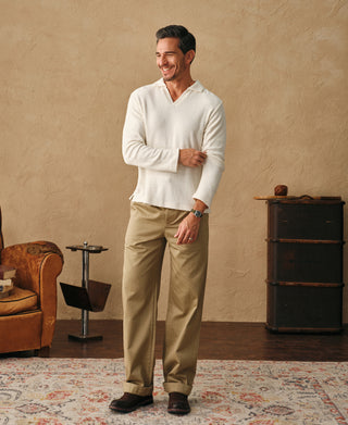 overview of Silk and Cotton-Blend Terry Cloth Polo Shirt