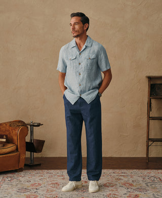 Overview of Tapered Hemp-Cotton Blend Pants