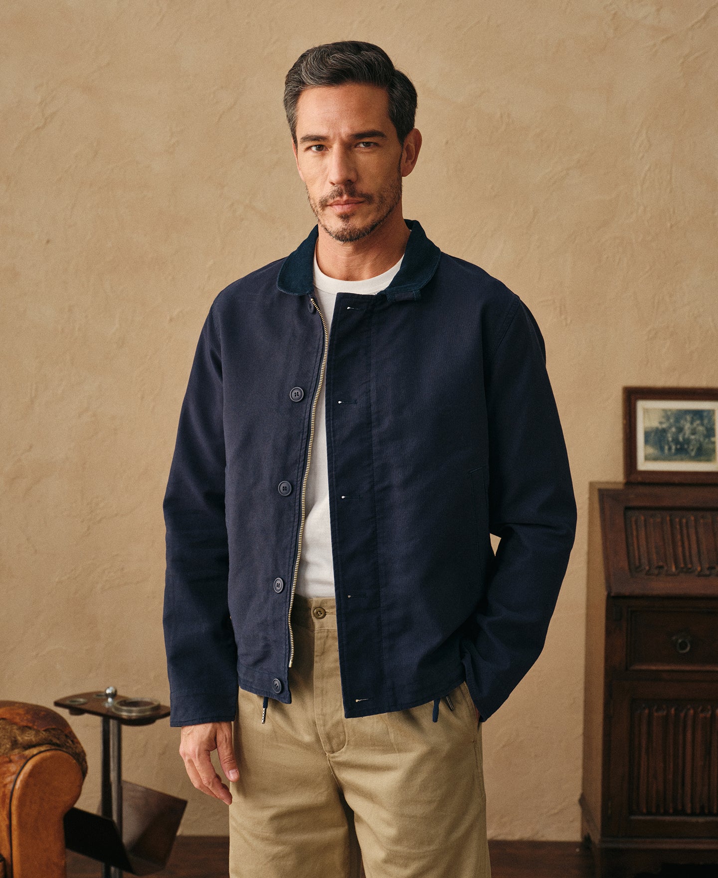 1940s Unlined USN N-1 Deck Jacket – Navy | Timecatcher – Time