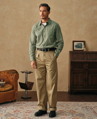 overview of Vintage Cotton Jaspé Workshirt