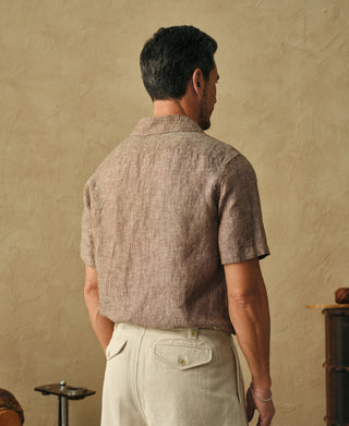 Overview of Yarn-dyed Linen Camp-Collar Shirt
