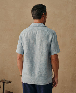 Overview of Yarn-dyed Linen Camp-Collar Shirt