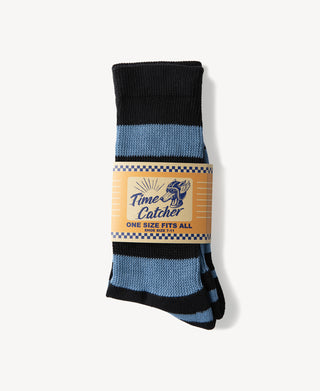 packaging hangtag of Retro Striped Cotton Socks