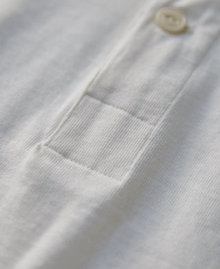 placket detail of 1930s Loopwheel Cotton Henley Shirt
