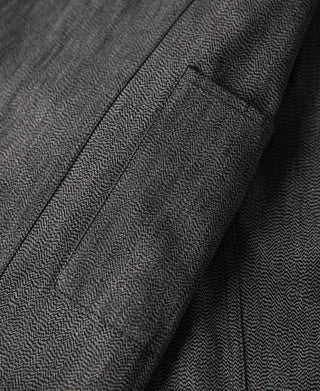 pocket detail of Black Chambray Work Jacket