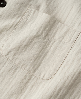 Pocket Detail of Italian Collar Salt-Shrunk Shirt
