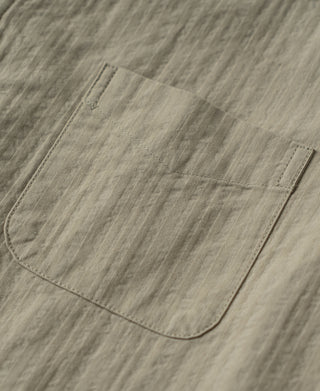 Pocket Detail of Italian Collar Salt-Shrunk Shirt