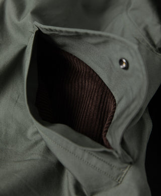 pocket detail of M-65 Water Repellent Poplin Short Parka