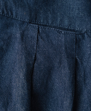 Pocket Detail of Relaxed Double-Pleated Hemp-Cotton Shorts