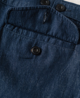 Pocket Detail of Relaxed Double-Pleated Hemp-Cotton Shorts