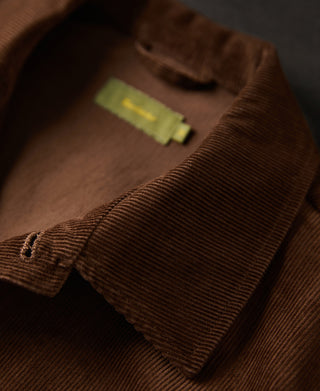 point collar detail of 1940s French Corduroy Chore Coat