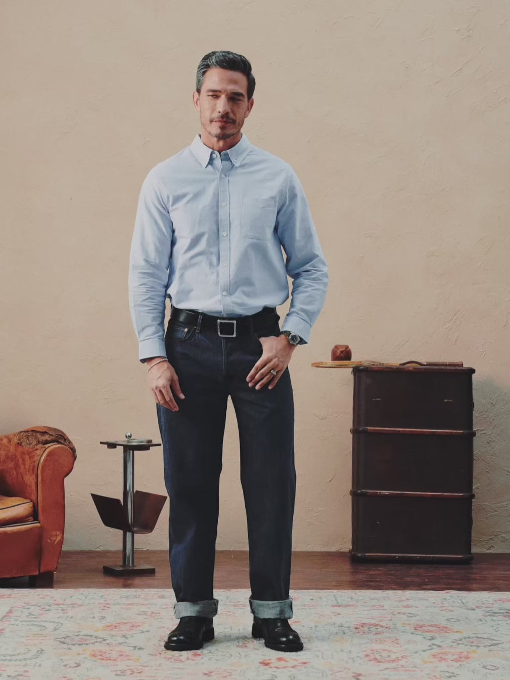video of Classic Button-Down Oxford Shirt