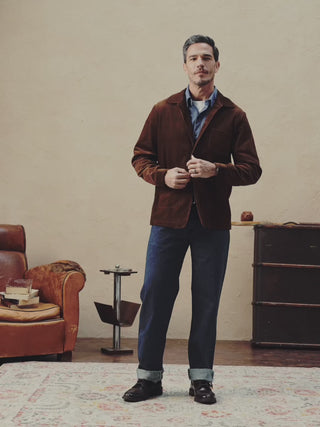 video of 1940s French Corduroy Chore Coat