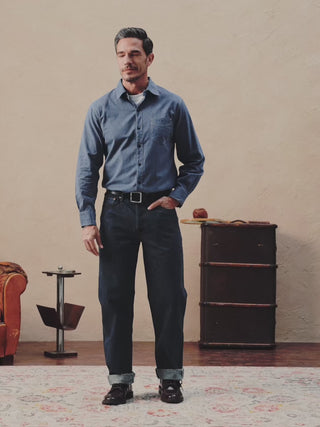 video of Vintage Cotton Jaspé Workshirt