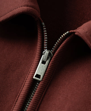quarter-zip placket of Heavyweight Quarter-Zip Collar Sweatshirt
