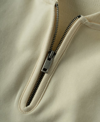quarter-zip placket of Track Quarter-Zip Baseball Sweatshirt