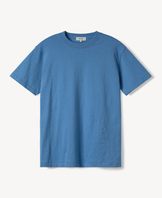 Regular Fit Heavyweight Tubular Jersey T-Shirt in Blue
