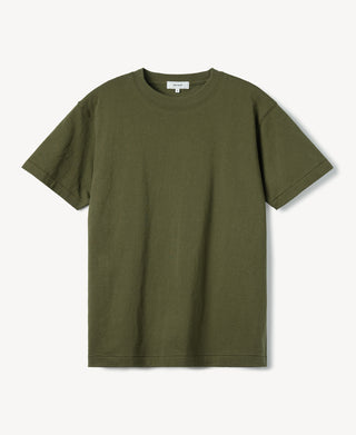 Regular Fit Heavyweight Tubular Jersey T-Shirt in Olive