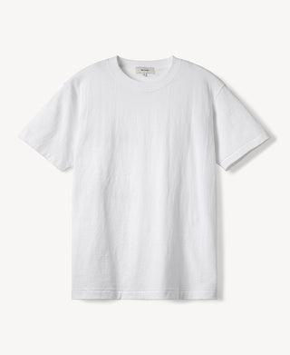 Regular Fit Heavyweight Tubular Jersey T-Shirt in White