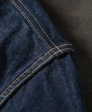 reinforced stitching of 1950s Type 2 Selvedge Denim Jacket