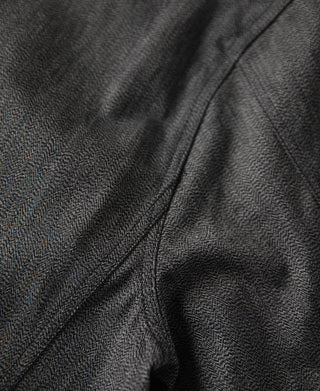 reinforced stitching of Black Chambray Work Jacket
