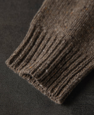 rib-knit cuff of Roll Neck Pure Wool Fisherman Sweater