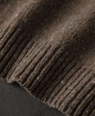 rib-knit hem of Roll Neck Pure Wool Fisherman Sweater