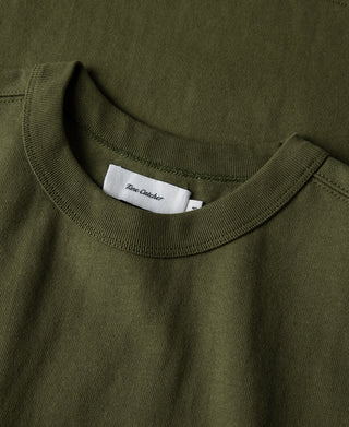 ribbed collar of 1900s Heavyweight Cotton Jersey Boxy T-Shirt