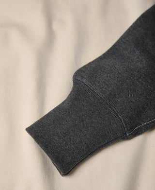 ribbed cuff of Contrast-Tipped Loopwheel Crewneck Sweatshirt